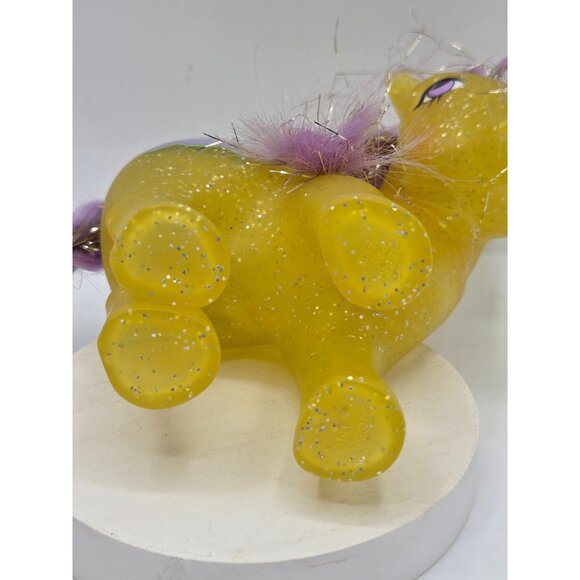 Vintage My Little Pony Napper Sparkle Yellow & Purple Figurine - Picture 5 of 8